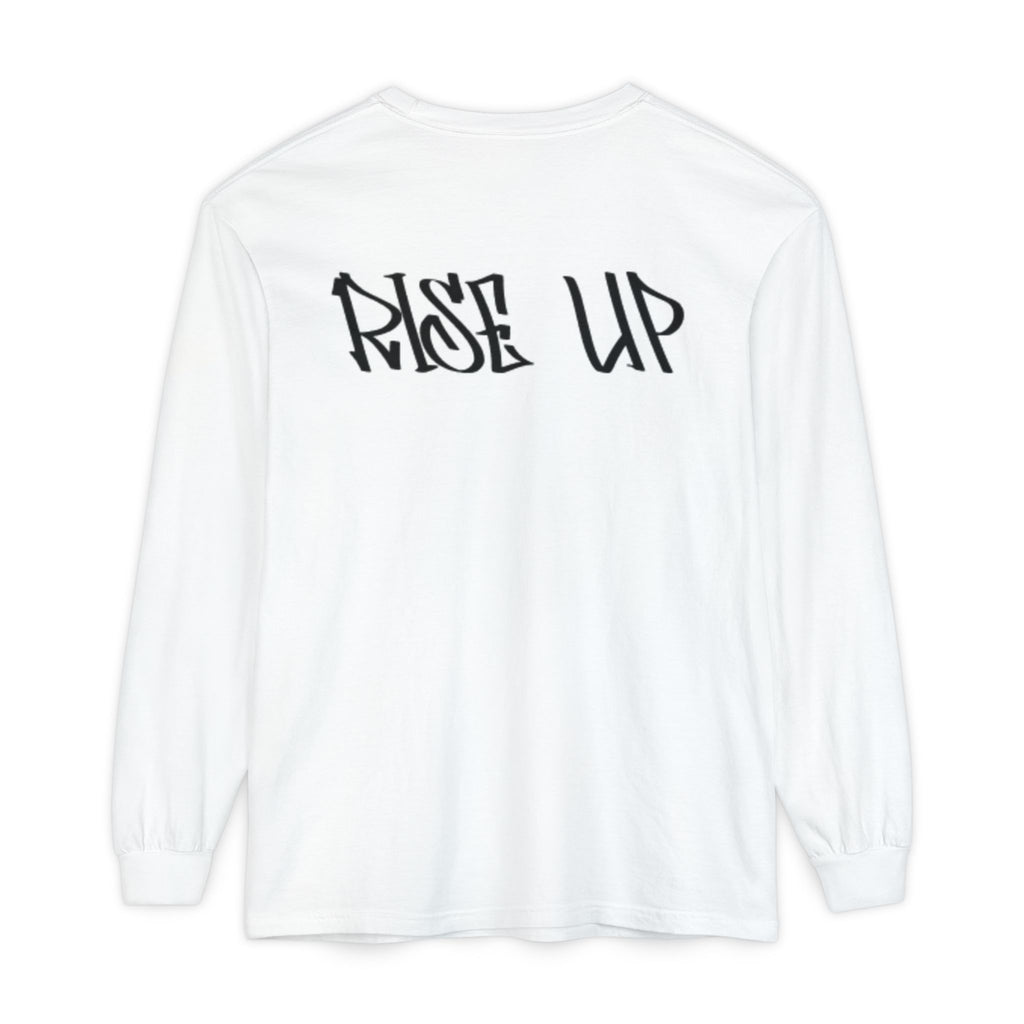 Rise Up Long Sleeve T-Shirt — Graphic 'Rise Up' Chest & Back Print