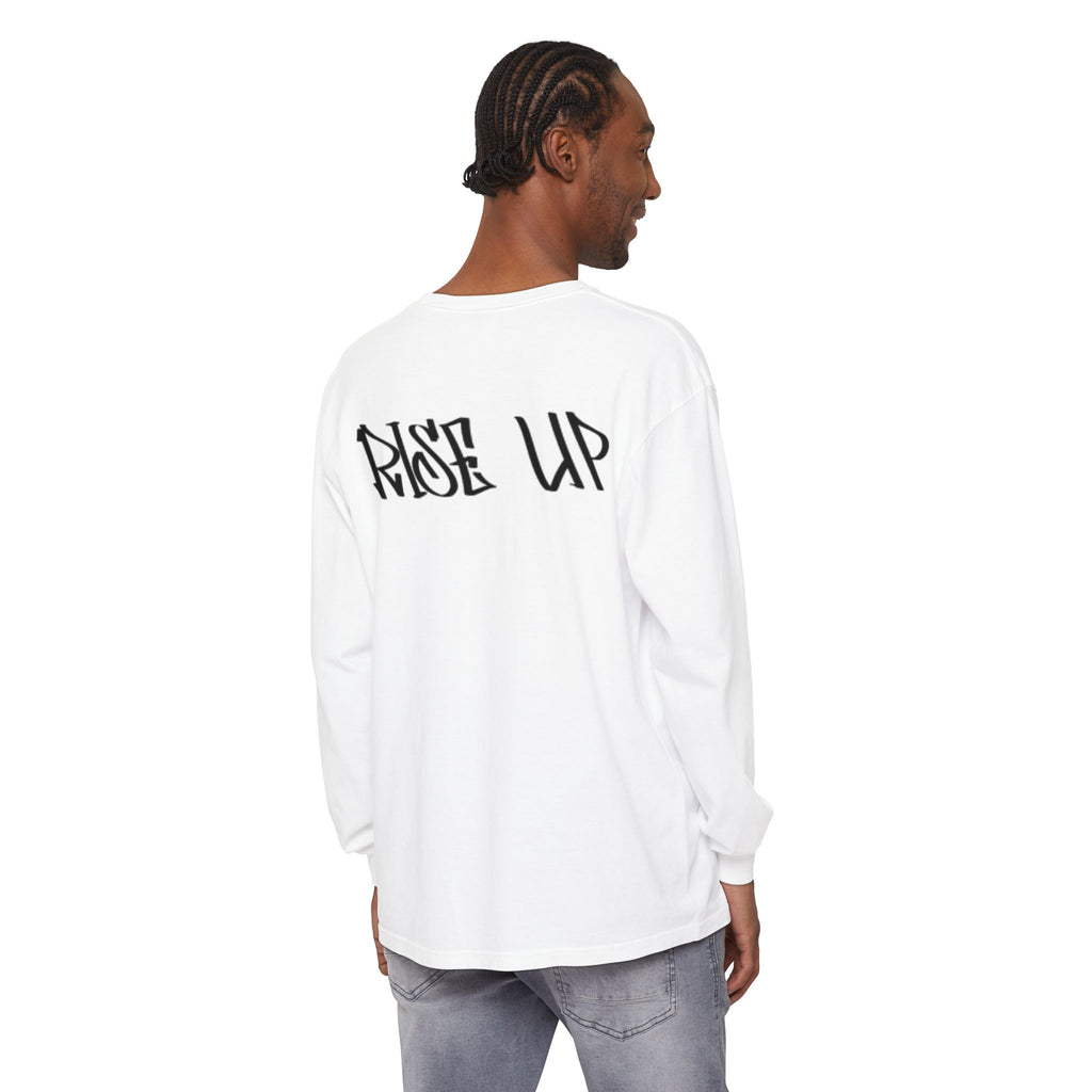 Rise Up Long Sleeve T-Shirt — Graphic 'Rise Up' Chest & Back Print
