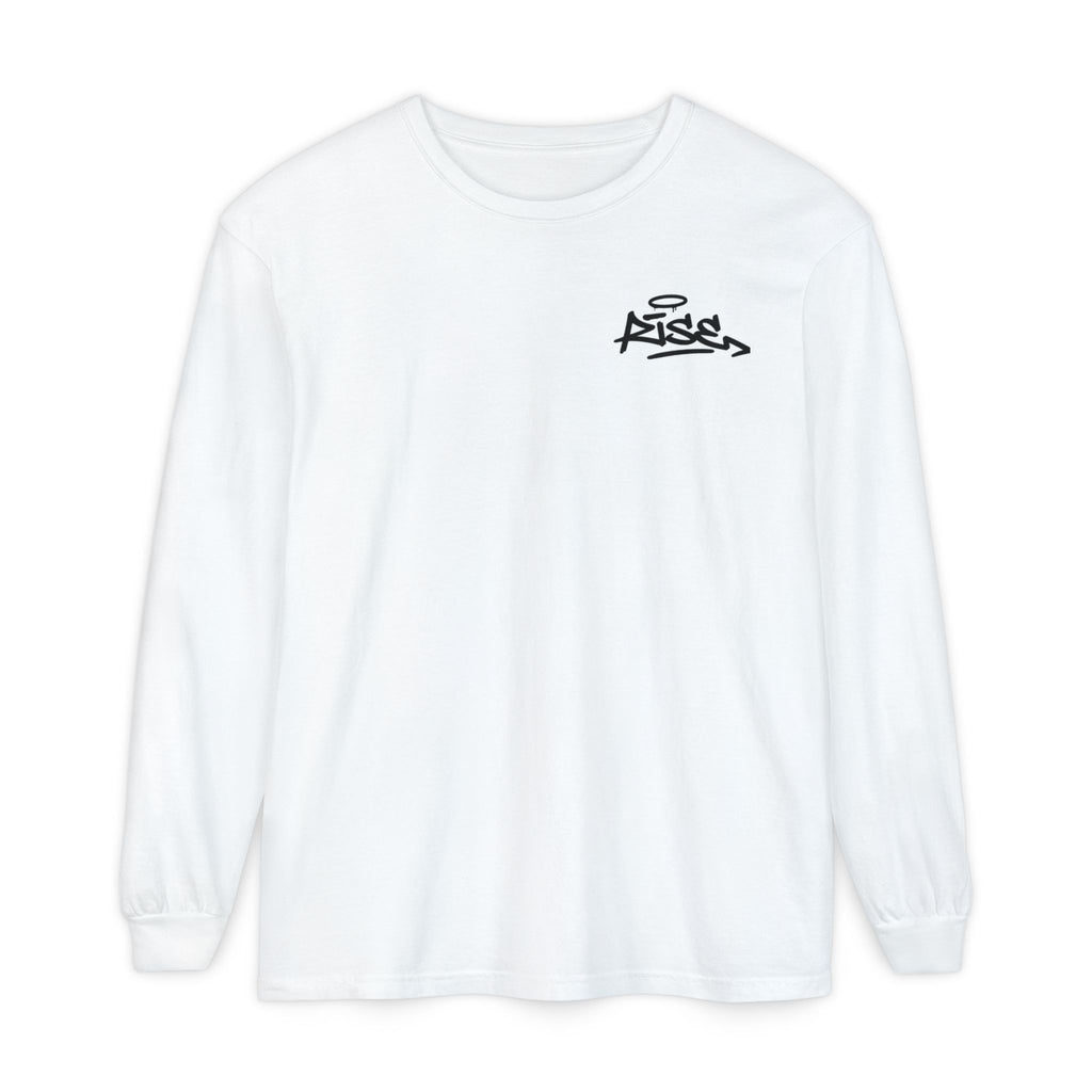 Rise Up Long Sleeve T-Shirt — Graphic 'Rise Up' Chest & Back Print